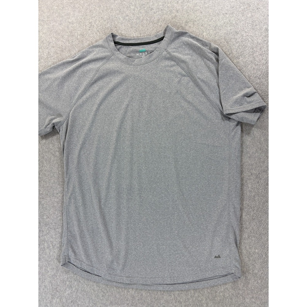 Myles Performance Short Sleeve Crew Athletic Shirt (Men's XL) Gray